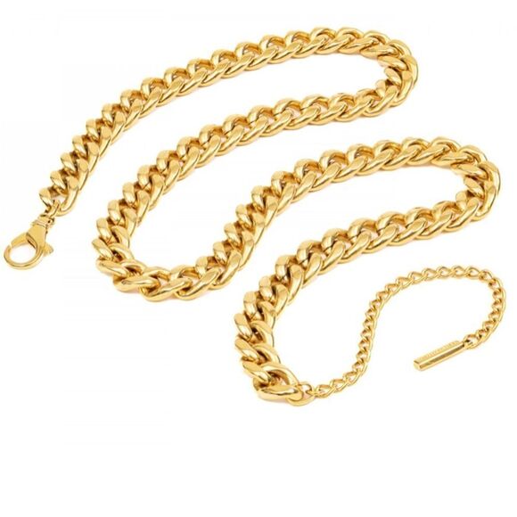 DOLCE & GABBANA Gold-Tone Miami Cuban Chain Belt  |Size: 39”| - Picture 1 of 10